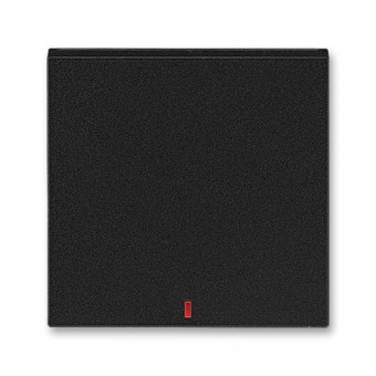 3559H-A00655 63  Kryt spínače kolébkového s červeným průzorem, onyx / kouřová černá
